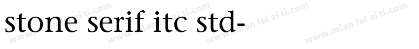 stone serif itc std字体转换